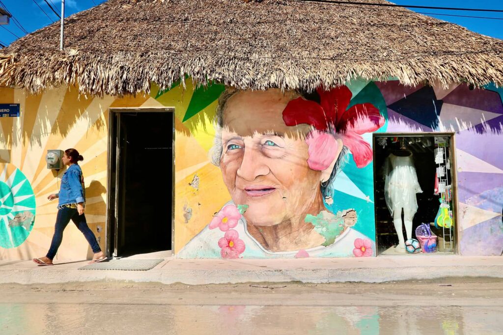 colorful house in holbox mexico